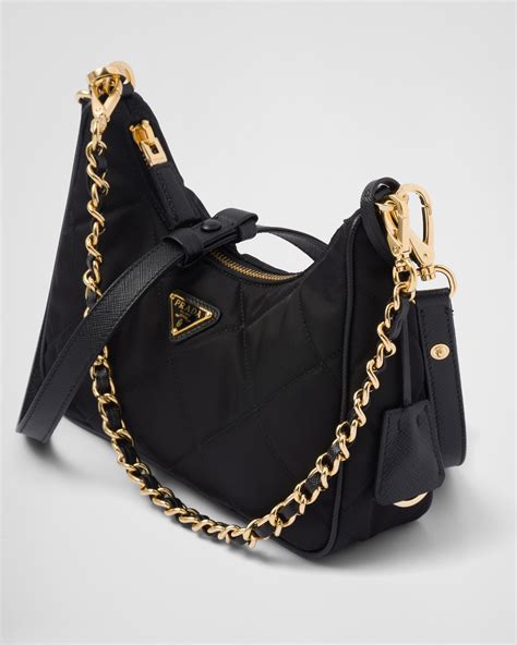 prada nylon chain bag|prada nylon bag re edition.